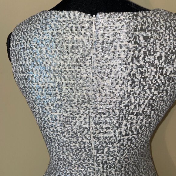 J.O.A. Silver Metallic Sleeveless Fit & Flare Party Dress – Size L - Picture 6 of 13